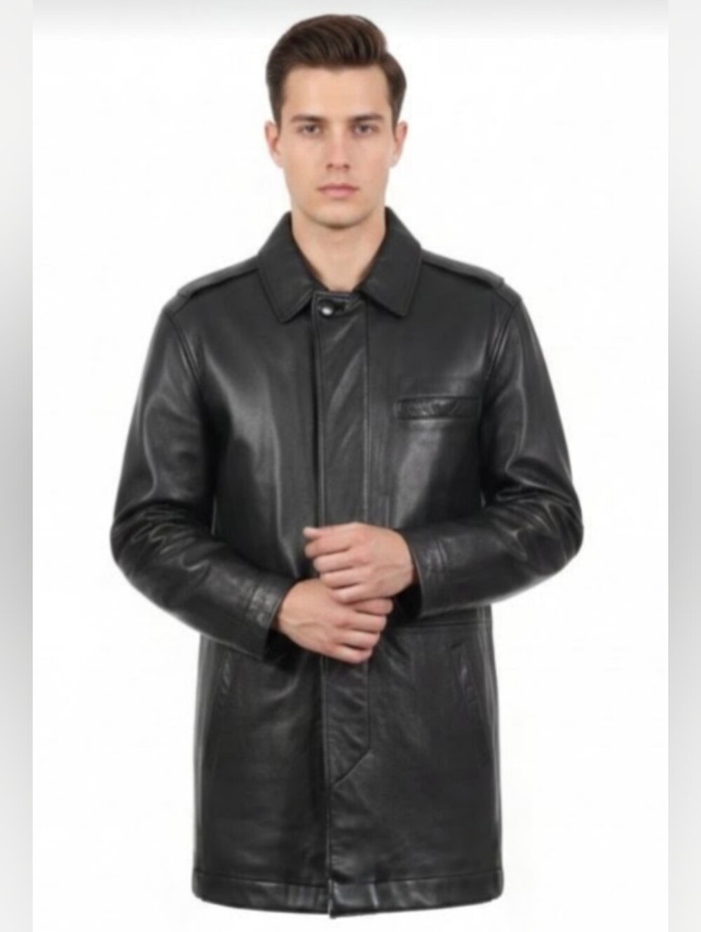 WILSONS LEATHER! LUXE BLACK GENUINE LEATHER THERMAL LINED ZIP JACKET! SZ 2XLT